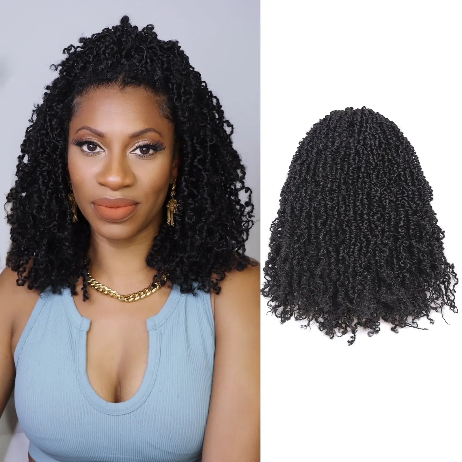 1 Pack YT | Toyotress® Yanky Twist Pre Looped Mini Passion Twist Short Passion Twist Crochet Braids Synthetic Hair Extensions Toyotress
